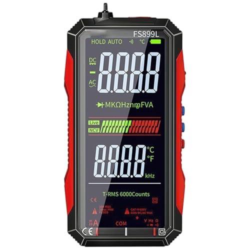 Multimètre intelligent NCV pour résoudre les pannes de courant AC/DC sans contact avec lampe LED