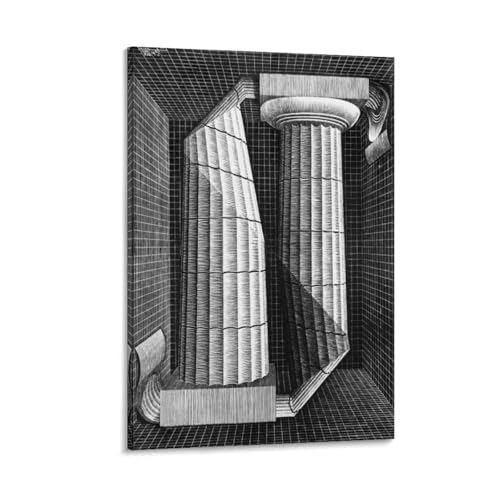 Impression sur toile M. C. Escher Colonne dorique pour habiller un mur vide avec élégance
