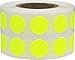 Fluoreszierende Gelbe Kreis Aufkleber, 13 mm 1/2 Zoll Punkt Etiketten 1000 Packung