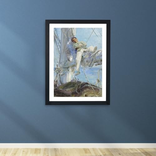 Affiche encadrée Sleeping Sailor par Henry Scott Tuke Spiffing Prints