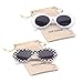 GIFIORE Oval Sunglasses for Women Men Retro Vintage 90s Fashion Bold Oval Frame Sun Glasses (2 Pack: White & Checkered)