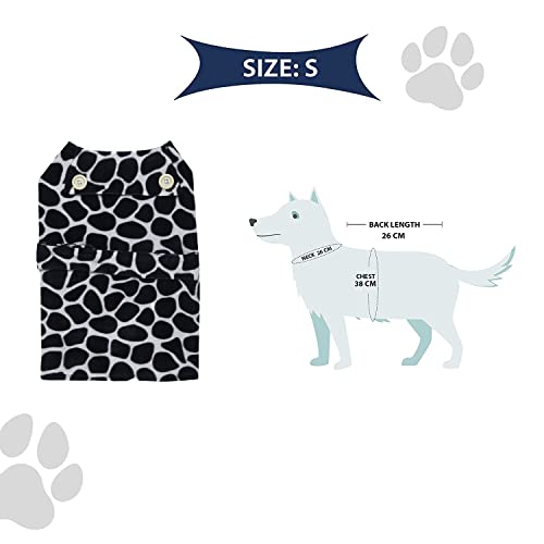 Image of Lulala Pet Jacket Dog Winter Wear Clothes Dress Wear Cold Weather Coat, Puppy Vest for Dogs and Cats Rabbit Small Medium and Large Dog(Color Black-White,S)