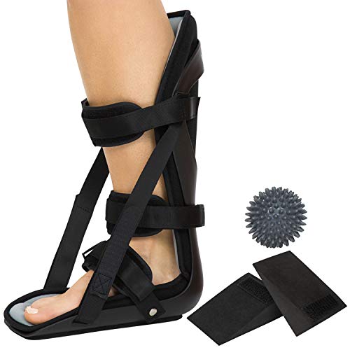 Vive Hard Plantar Fasciitis Night Splint and Trigger Point Spike - Stabilizer Brace