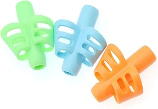 Pegadores de Lápis Ergonômicos para Crianças, Estimula a Escrita com Diversão, Suporte de lápis e caneta para escrever DUPIN (Azul)