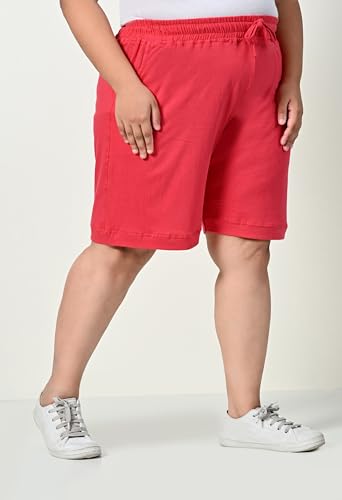 Image of Women's Plus Size Bermunda Shorts | Knee Length Cotton Short | Half Pants for Womens