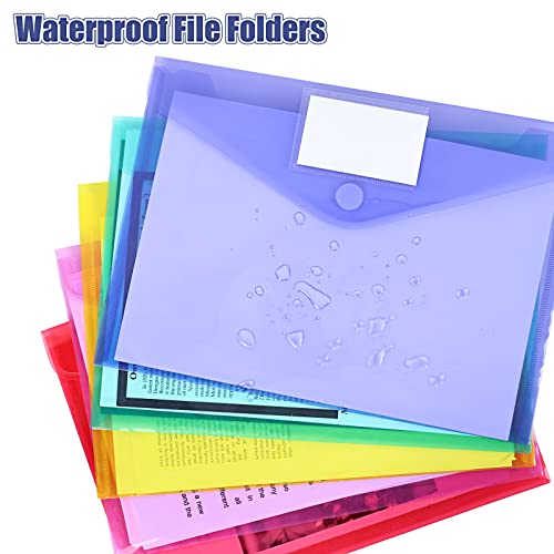 image for EOOUT 45 Pack Plastic Envelopes Poly Envelopes, Clear Document File Fo