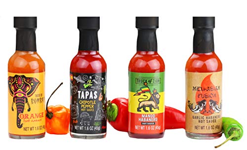 image for Thoughtfully Gifts, Hot Sauce Sampler: Globetrotter Edition Gift Set, 