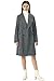 CHARTOU Women's Winter Oversize Lapel Collar Woolen Plaid Double Breasted Long Peacoat Jacket (Medium, Black)