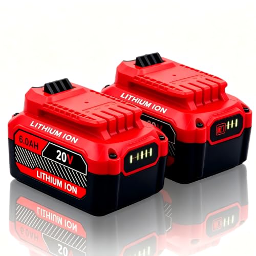 Image of Upgrade 2-Pack 20V 6000mAh Batteries Replacement for Craftsman 20V Battery Compatible with Craftsman CMCB205 CMCB204 CMCB206 CMCB202 CMCB201 20V Cordless Power Tool