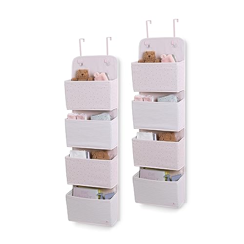 Image of Delta Children - babyGap 2-Pack Over the Door Storage Organizer with 4 Pockets, Pink