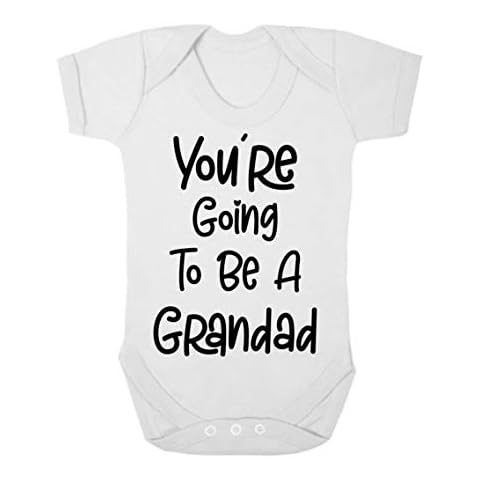 Youre Going to be a Grandad Grampa Grandpa Baby Vest Romper Baby annoucement Novelty Reveal New Born Vest Romper Baby Shower White Cover