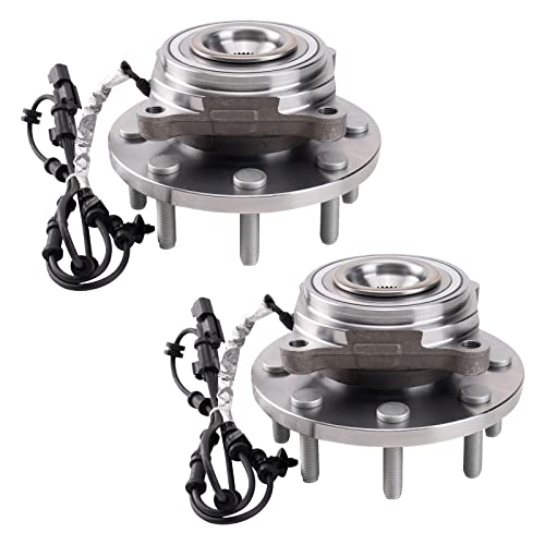 Image of TRQ Front Left and Right Wheel Bearing and Hub Assembly 2 Piece Set Compatible with 2019-2024 Ram 2500 Ram 3500