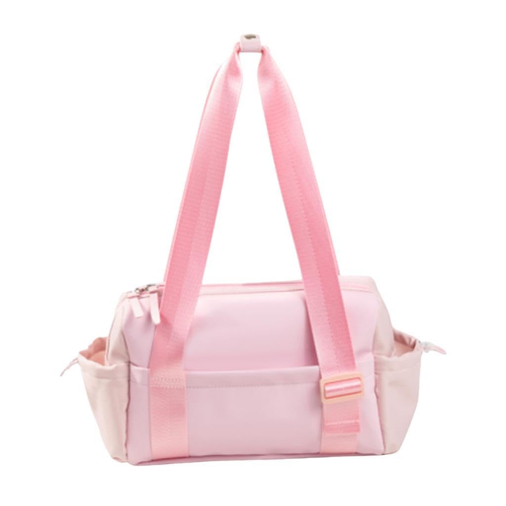 Mini Gym Bag Zipper Adjustable Strap Shoulder Tote for Workout Sports Dating Pink-picture-19