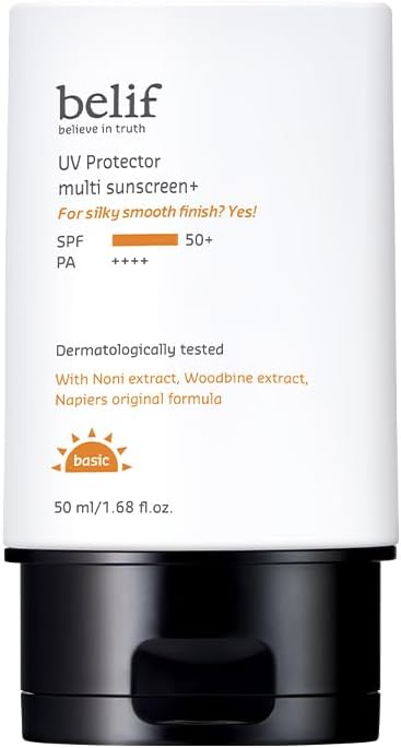 UV Protector Multi Sunscreen SPF 50+ PA++++ | Lightweight Tinted Formula with Multi-Vitamins | Broad Spectrum, Water & Sweat Resistant, No White Cast | For All Skin Types | 50ml