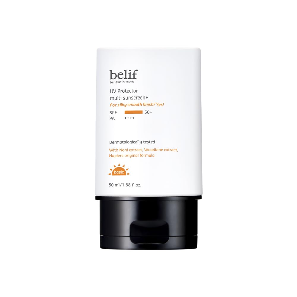 belif UV Protector Multi Sunscreen SPF 50+ PA++++ | Lightweight Tinted Formula with Multi-Vitamins | Broad Spectrum, Water...