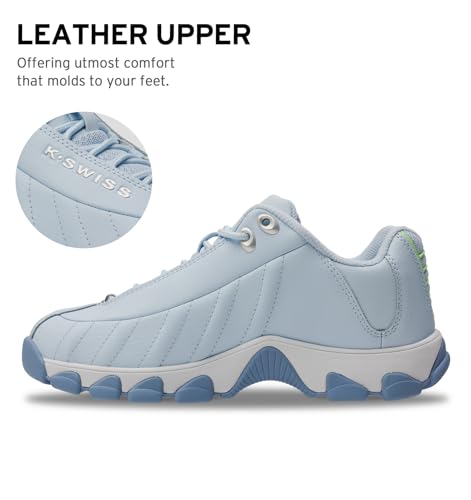 Image of K-Swiss Women's ST329 CMF Sneaker, Wide Tennis Walking Leather Shoes