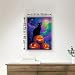 Aeontinity Black CAT Halloween Pumpkin Festival Framed Canvas DIY Paint by Numbers Kit Bar Cafe Cave Home Room Wall Bathroom Porch Patio Decor Gift, 16 x 12 Inch