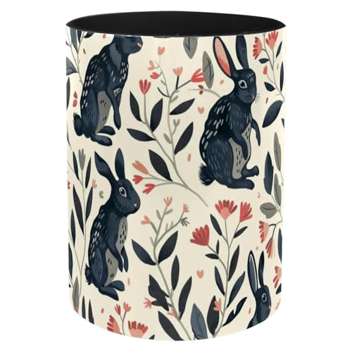 Organiser un bureau encombré grâce au pot à crayons lapin noir