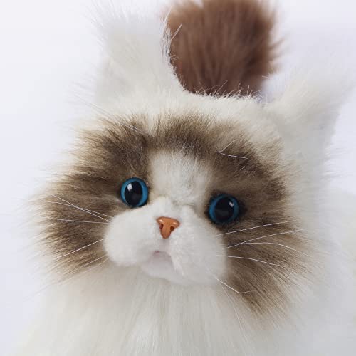 Image of CU-MATE 20 inch Adorable Stuffed Animals Cat -Handmade Plush Soft Cat -Present Gift for Boys /Girls (Brown and White Ragdoll Cat)