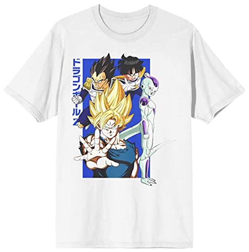 DBZ Classic Group Menâ€™s White Crew Neck Tee - 3XL