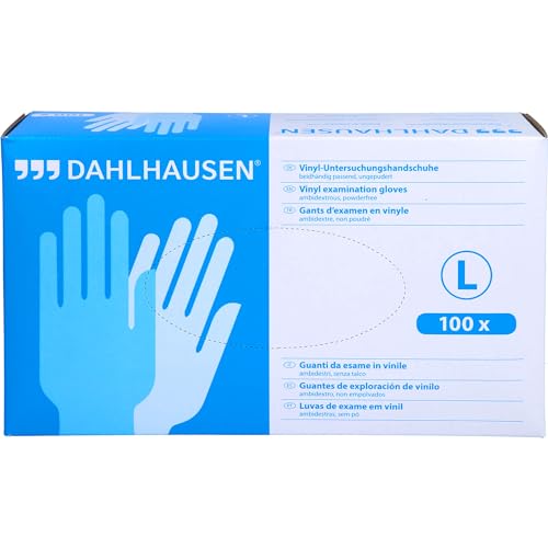 Dahlhausen Vinyl Handschuhe ungepudert Größe L, 100 St