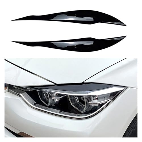 Cache-phares BMW F30 F35 noir brillant paupières de phare carbone 2013-2018