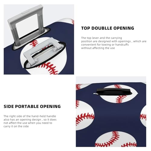 Baseball Ball Travel Luggage Cover Elastic Suitcase Covers Washable Anti Scratch Luggage Dust Covers Protector, Fits 18-21 inch Luggage, S4