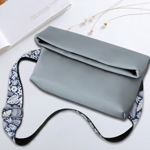 Image of Adjustable Purse Strap for Women, Crossbody Wide Handbag Strap Replacement, Sturdy Bag Strap with Silver Hardware