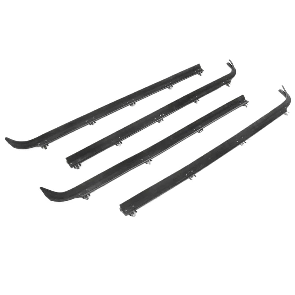 Emduchewm Onecolor Front Inner And Outer Window Molding Sweep Felt Trim Seal Weatherstrip Kit Compatible With Ford F150 F250 F350 Bronco 1987 1997 4 Piece