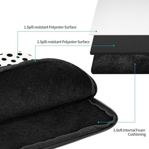 Funda protectora para portátil 15 pulgadas Black Dot miniatura 3