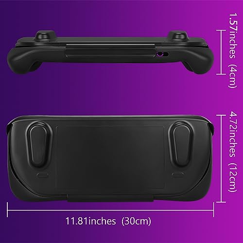 Image of Geekria Kickstand Case Compatible with Steam Deck, TPU Cover Protector with Stand Base, Non-Slip and Anti-Scratch Sleeve (Black)