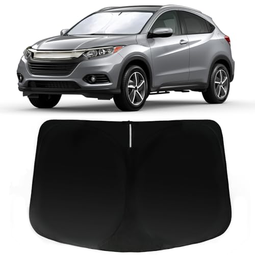 Image of Windshield Sun Shade for Honda HR-V 2021-2024, Car Front Window Sunshade with 240T Sun Visor Protector Blocks UV Rays Heat Sun Shield Accessories(Honda HRV)