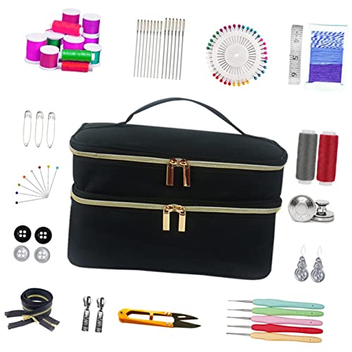 Boîte à couture et trousseau de maquillage au design épuré pour rangement moderne - 7