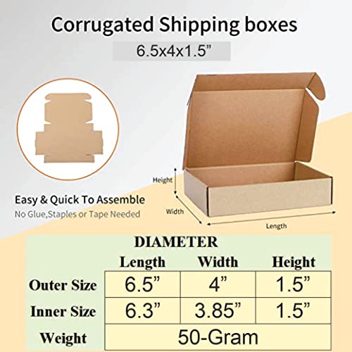 Image of Bleus 3 Ply Self-lock Mailing Box For Packing Shipping Courier Box, Size 6x4x1.5 Inches, Length 6 Inch - Width 4 Inch - Height 1.5 Inch, Very Hard In Strength Brown Color (75)