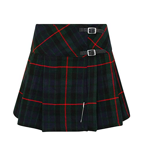 Womens 16.5 in Plaid Tartan Mini Kilt Skirt Gunn 14 US