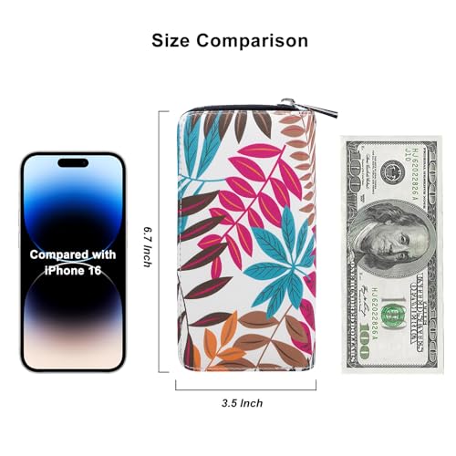 Image of Double Zipper Wallet for Woman Clutch Purse with Cell Phone Holder for Smartphone /Card /Coin /Cash