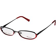 Thalia Encanto For Ladies/Women Designer Full-Rim Shape Flexible Hinges Stainless Steel Two-tone Sleek Eyeglasses/Eyewear 51-16-135, Black/Red
