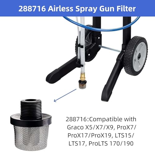 Image of (8pc) 288749 Spray Gun Filters and (2pc) 288716 Inlet Suction Strainer | Fits for Graco SG10, SG20, SG Pro Series Airless Paint Spray Sprayer Replacement Parts