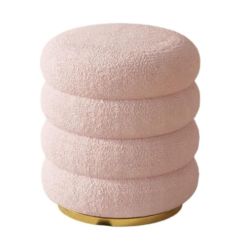 LMMIAOZ Taburete de Maquillaje Suave y Agradable para la Piel con Espacio de Almacenamiento, Taburete Redondo Informal para el hogar, cómodo Asiento bajo para tocador, Elegante s