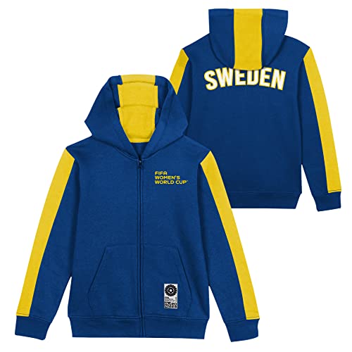 FIFA Official 2023 Women's Football World Cup Youth Team Zipped Hoodie, Sweden, Blue, 12-13 years - Image 2