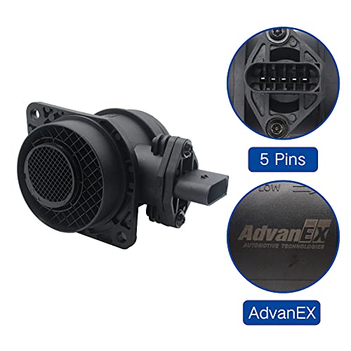 AdvanEX Mass Air Flow Sensor Meter MAF OE Replacement Compatible with VW Jetta Golf Beetle Seat Bora A3 Replaces 038 906 461B - Thumbnail 2