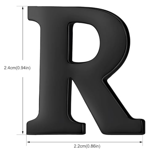 Image of HONEY BEAR Initial Alphabet Letter Lapel Pins Collar Badge Brooches for Mens /Womens Shirt Dress Decoration Black