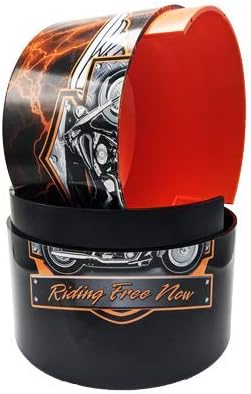 Motorcycle Riding Free Theme Hydro-Graphic Print Cremation Urn/Vault Combination (Tall) - Image 3