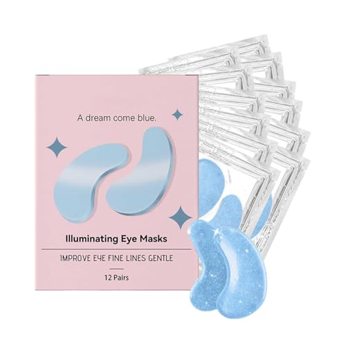 12 pares de antifaz para ojos con ácido hialurónico, colágeno, ácido hialurónico, antiojeras, antiarrugas, bolsas de ojos, hinchazón (1 unidad)