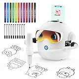 Ytcx.Tech Drawing Robot for Kids, Interactive Montessori Educational Drawing Machine with 100 Cards, Smart Painting Learning Robot Toy for 3 4 5 6 7 8 Year Old Boys Girls Birthday Gift
