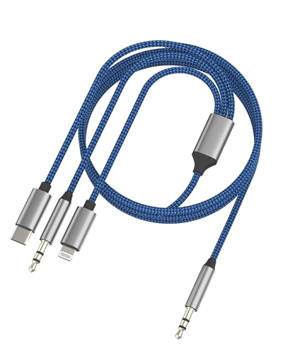 iPhoneA_v^[pAUXR[h USB C Lightning 3.5mm I[fBIWbNP[u (1.2M) 17 16 15 14 13 Pro MaxwbhzTEh Apple MFiRlN^|[g⏕v[[ iPad Andro