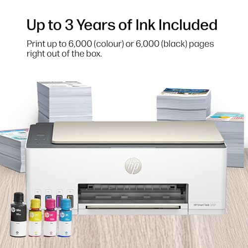 HP Smart Tank 5107 All in One Printer | Perfect for Home | Colour | Wireless | Print, Scan, Copy | Refillable | Includes up to 3 Years of Ink | Smart Buttons | Easy Setup | Reliable Wi-Fi - Image 4