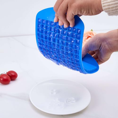 Bandeja para cubitos de hielo de silicona azul mini miniatura 4