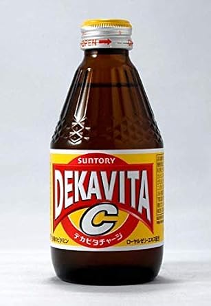 Dekavita C - Multivitamin and Royal Jelly Extract Carbonated Drink - Product of Japan - 210ml glass bottles (Pack of 12)