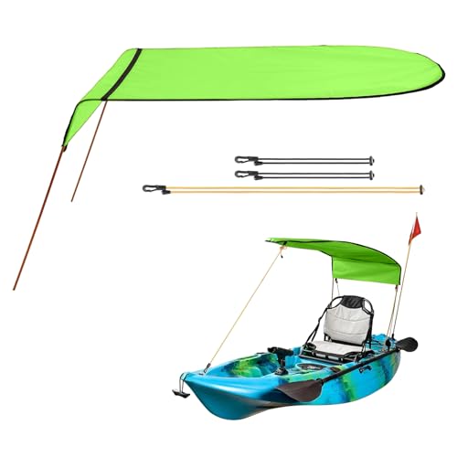 for KAYAK Shade Canopy for KAYAK Boat Canoe Sun Shade For Single Person Solo for KAYAK Canopy for KAYAK Umbrella For for KAYAKing Canoeing Fishing Sunburn for PROTECTION 125X110cm/ (Green)